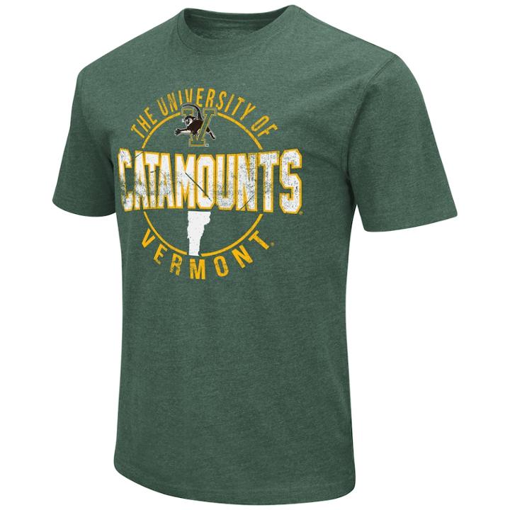 Men's Vermont Catamounts Game Day Tee, Size: Small, Dark Green