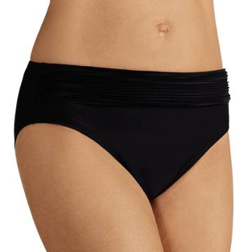 Women's Amoena Fiji Textured Bikini Bottoms, Size: 14, Black