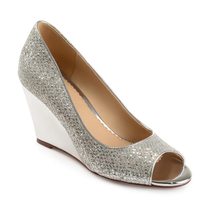 Journee Collection Selma Women's Wedges, Size: Medium (12), Silver