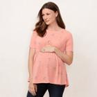 Maternity Lc Lauren Conrad Babydoll Tee, Women's, Size: L-mat, Orange