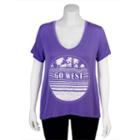 Juniors' Plus Size Grayson Threads High-low Graphic Tee, Girl's, Size: 1xl, Brt Purple