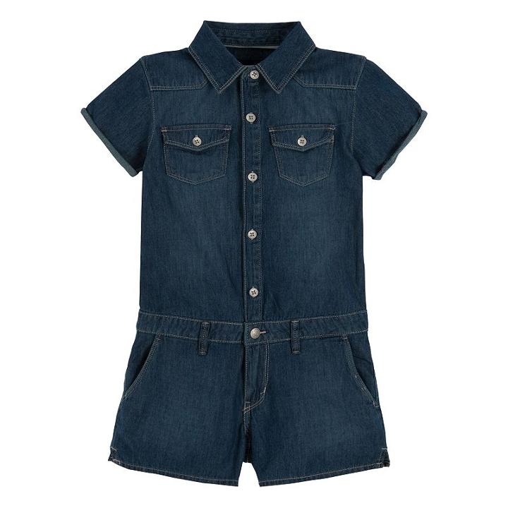 Girls 4-6x Levi's Woven Denim Romper, Girl's, Size: 6x, Blue Other