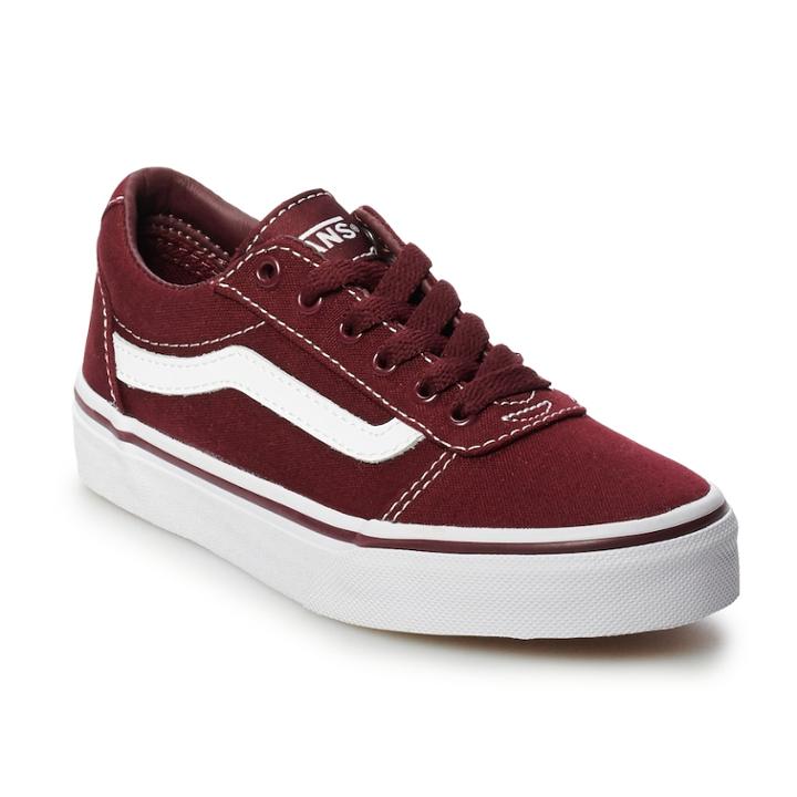 Vans Ward Low Boys' Skate Shoes, Size: 2, White