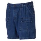 Men's Croft & Barrow&reg; Denim Side Elastic Cargo Shorts, Size: 42, Med Blue
