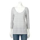 Women's Sonoma Goods For Life&trade; Essential Striped Tee, Size: Small, Natural