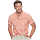 Men's Sonoma Goods For Life&trade; Slim-fit Poplin Button-down Shirt, Size: Large, Lt Orange