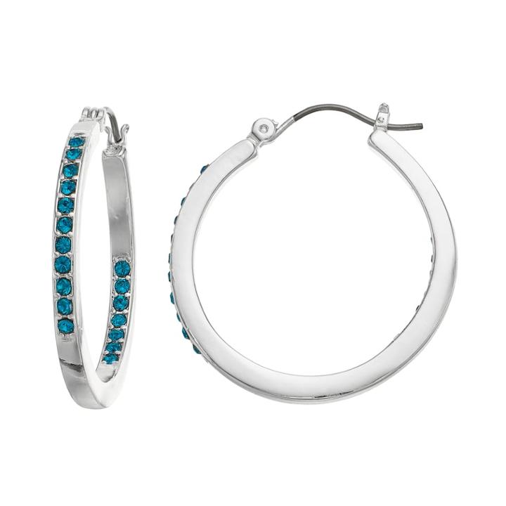 Dana Buchman Inside-out Hoop Earrings, Women's, Blue
