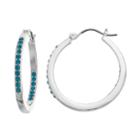 Dana Buchman Inside-out Hoop Earrings, Women's, Blue