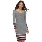 Juniors' Almost Famous Marled Striped Hem Sweater Dress, Teens, Size: Small, Lt Purple