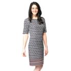 Women's Ile New York Geometric Shift Dress, Size: 12, Red