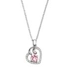 Brilliance Crystal Heart Pendant With Swarovski Crystals, Women's, Pink