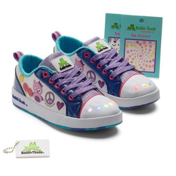 Bobbi-toads Staci Girls' Light-up Sneakers With Stickers, Girl's, Size: Medium (2), Purple