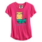 Girls 7-16 Purrmaid Two-way Sequin Tee, Girl's, Size: Xl, Brt Pink