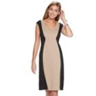 Women's Ronni Nicole Colorblock Sheath Dress, Size: 12, Grey (charcoal)
