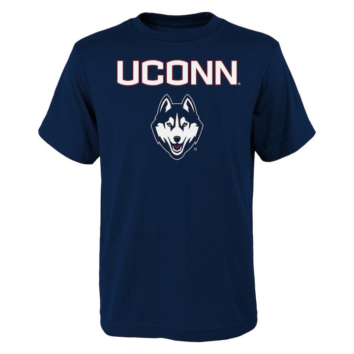 Boys' 4-18 Uconn Huskies Goal Line Tee, Size: 4-5, Dark Blue