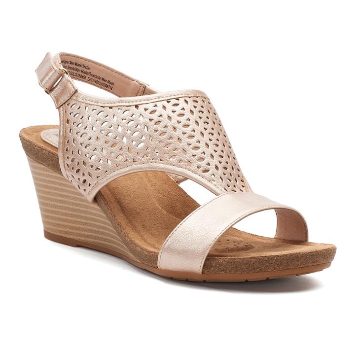 Croft & Barrow&reg; Countess Women's Wedges, Size: 7.5 Wide, Med Brown