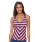 Women's N Coral Reef Paisley Ladderback Tankini Top, Size: Large, Light Pink