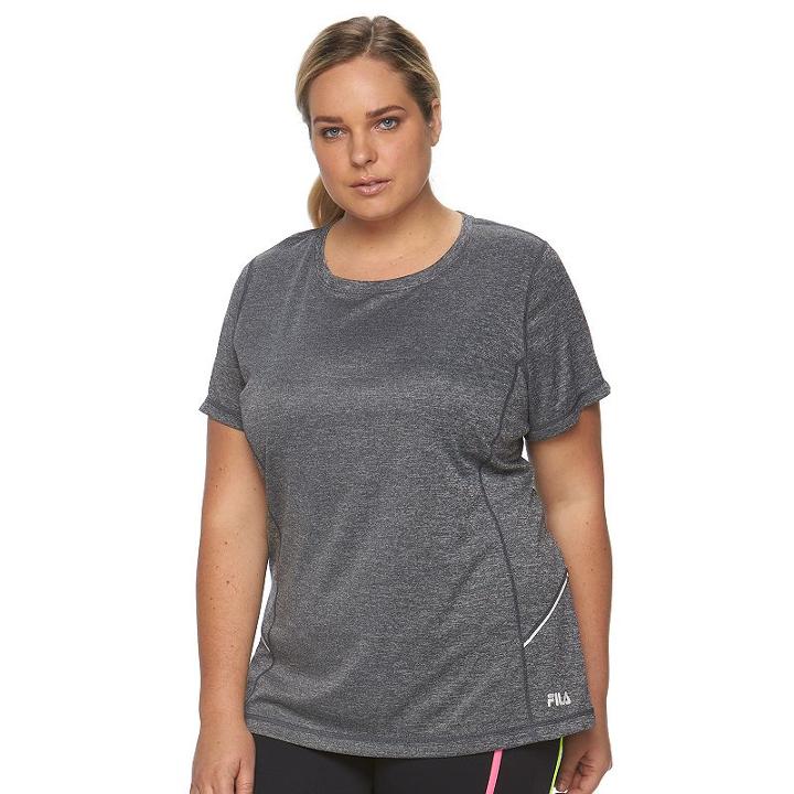Plus Size Fila Sport&reg; Break Through Workout Tee, Women's, Size: 1xl, Light Grey