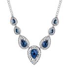 1928 Openwork Blue Teardrop Necklace, Women's, Size: 16