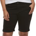 Juniors' Plus Size So&reg; Low Rise Bermuda Shorts, Teens, Size: 22, Black