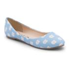 Women's Spirit Co. North Carolina Tar Heels Logo Ballet Flats, Size: 10, Light Blue