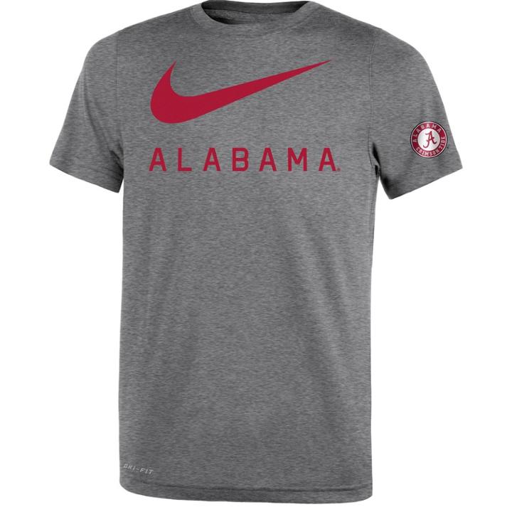 Boys 8-20 Nike Alabama Crimson Tide Legend Dna Tee, Size: Xl 18-20, Grey
