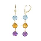 Gemstone 14k Gold Linear Drop Earrings, Women's, Multicolor
