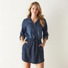Women's Sonoma Goods For Life&trade; Chambray Shirtdress, Size: Xl, Dark Blue