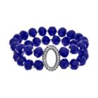 Napier Beaded Double Strand Stretch Bracelet, Women's, Blue
