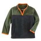 Boys 4-12 Oshkosh B'gosh&reg; Colorblock 1/4 Zip Pullover Fleece Top, Size: 6, Green