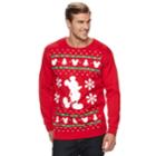 Big & Tall Disney's Mickey Mouse Fleece Holiday Sweatshirt, Men's, Size: 3xl Tall, Brt Red
