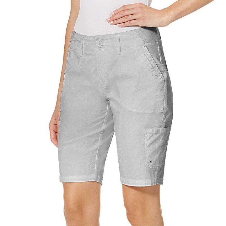 Women's Gloria Vanderbilt Marion Bermuda Shorts, Size: 12, Silver