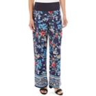 Women's Apt. 9&reg; Print Palazzo Pant, Size: Medium, Multi Floral Border