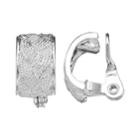Napier Woven Rope Clip-on Earrings, Women's, Silver