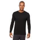 Men's Heat Keep Thermal Performance Base Layer Tee, Size: L Tall, Black