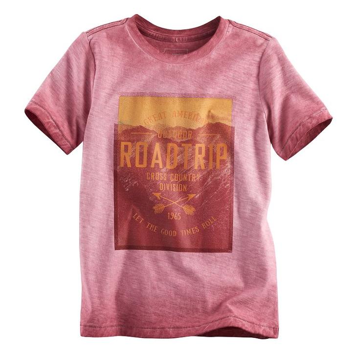 Boys 4-7x Sonoma Goods For Life&trade; Washed Tie-dyed Graphic Tee, Boy's, Size: 6, Red