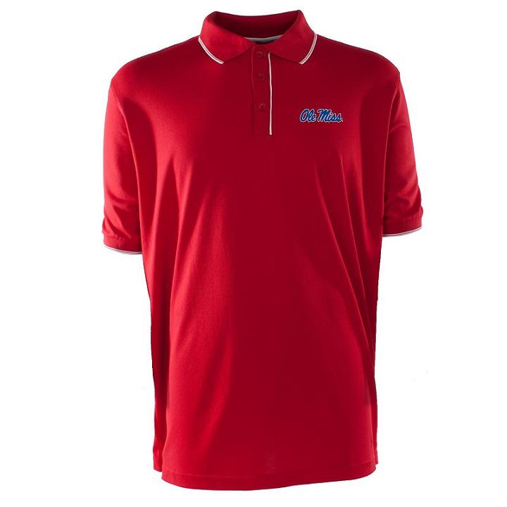 Men's Ole Miss Rebels Elite Desert Dry Xtra-lite Pique Polo, Size: Medium, Red