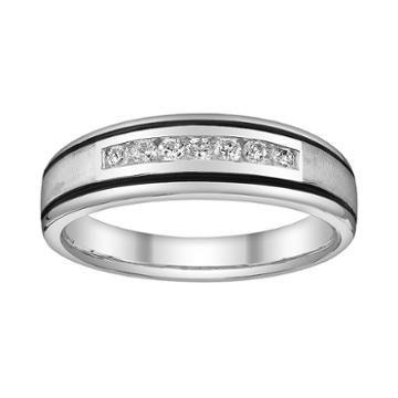 Platina 4 Diamond Accent Wedding Band - Men, Size: 9, White