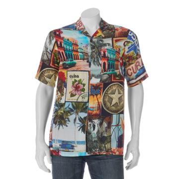 Men's Blue Marlin Button-down Shirt, Size: Xxl, Ovrfl Oth
