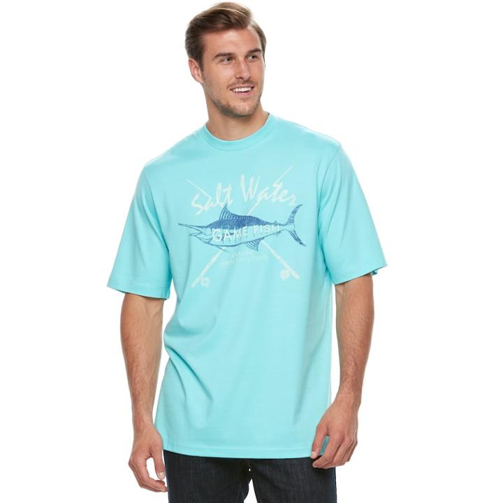 Big & Tall Izod Saltwater Game Fish Tee, Men's, Size: Xl Tall, Blue