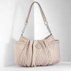 Simply Vera Vera Wang Alicia Chain Link Pleated Hobo, Women's, Med Beige