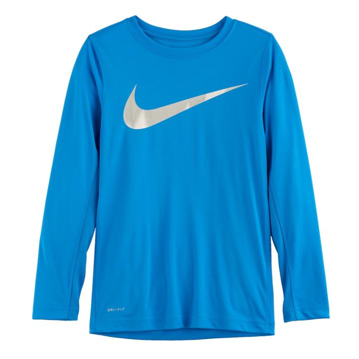 Boys 8-20 Nike Training Swoosh Tee, Size: Large, Brt Blue