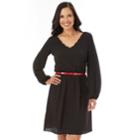 Women's Apt. 9&reg; Scalloped Fit & Flare Dress, Size: 8, Black