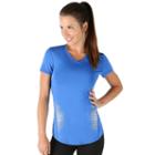 Women's Marika Lightning Reflective Tee, Size: Large, Blue