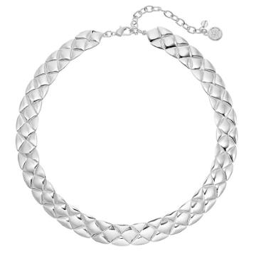 Dana Buchman Quilted Necklace, Women's, Silver