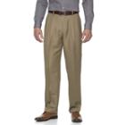 Men's Croft & Barrow&reg; Essential Classic-fit Flat-front Dress Pants, Size: 42x32, Brown Oth