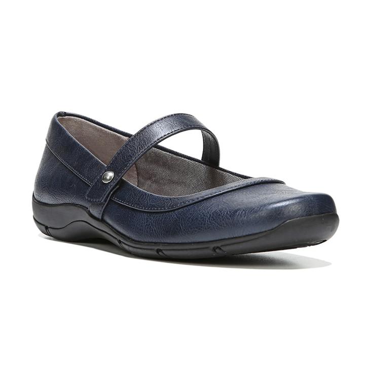 Lifestride Daffodil Women's Mary Jane Shoes, Size: 9.5 Wide, Blue