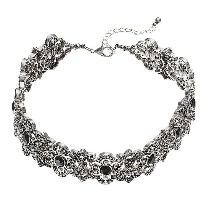 Apt. 9&reg; Medallion Choker Necklace, Women's, Black