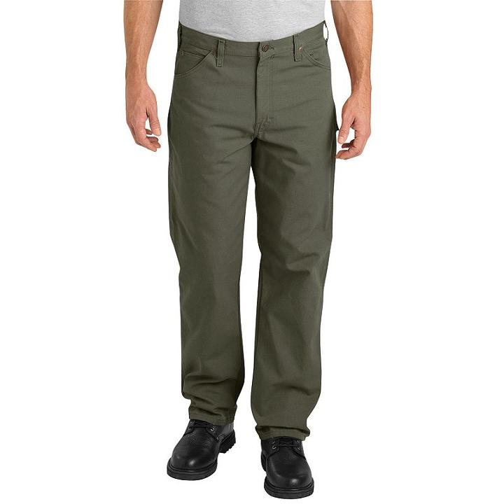 Men's Dickies Relaxed Fit Duck Jeans, Size: 40x34, Med Green