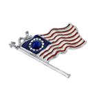 1928 Betsy Ross American Flag Pin, Women's, Multicolor